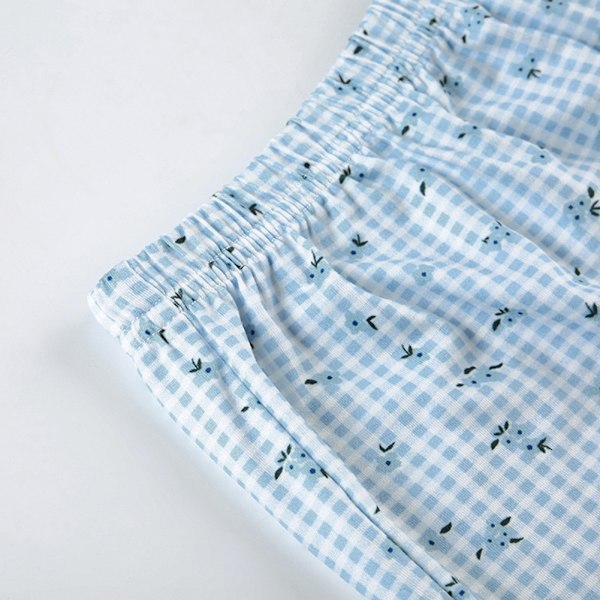 Blomstret Undertrøje Shorts Pyjamassæt Sødt Afslappet Cami-Shorts Sæt til Kvinder Super Blødt Åndbart Todelt Nattøj L