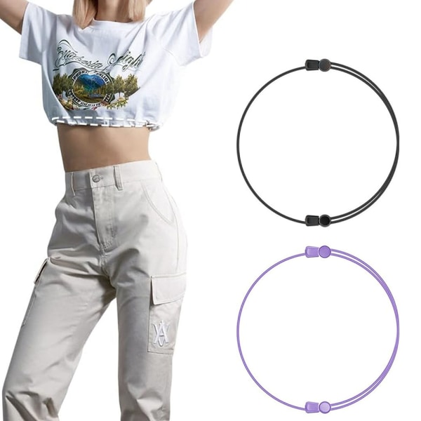 Damkläder Skärbälte Justerbart kläder Krympband för inomhus Purple Oversized