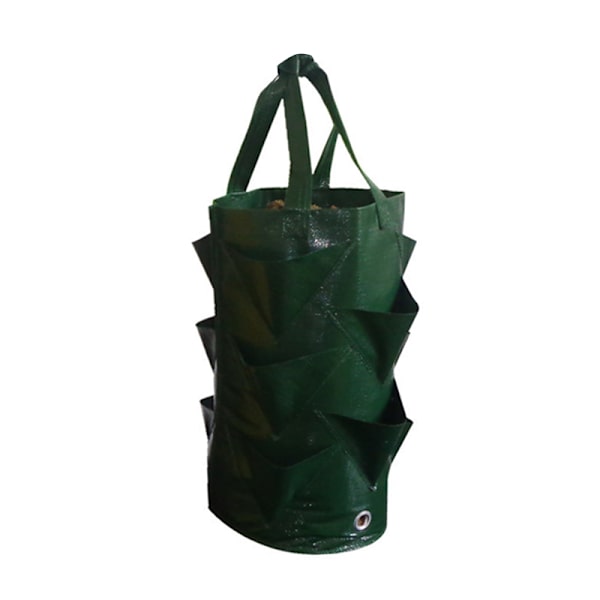 3 gallon jordgubbsplanteringspåse för potatisodling utomhus vertikal trädgård hängande öppen grönsaksplantering odlingspåse Yellow
