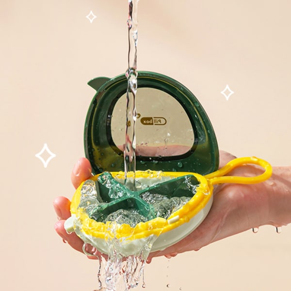 Portable Grid Pill Case Multipurpose Mini Bird Smycken Förvaringsbox Stor kapacitet förseglad case Green