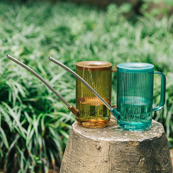 Genomskinlig växtvattenkanna Design med lång mun Plantering Blomvattenkrukor Trädgårdstillbehör inomhus utomhus Green