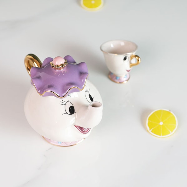 Beauty And The Beast tekannor 3D skulpterad keramisk mugg Tekannor Krukkopp till fars dag julklapp