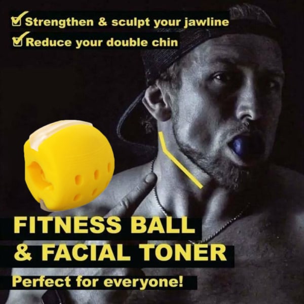 Jawline Facial Toner Fitness Ball Träningsträning Anti-rynkkäke Käkemuskel Träning Gray