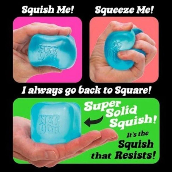 Kube sensorisk klemmelegetøj med super solid-squishnes - Alder 3 og opefter Pink