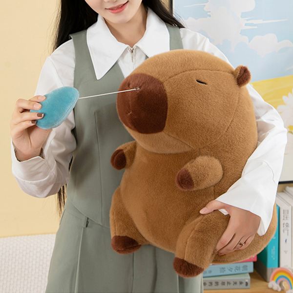 Capybaras Snot Infällbar plyschdocka Bekväm plyschfyllning Skastkudde för barn Pojke Flicka Kvinnor Män 40cm
