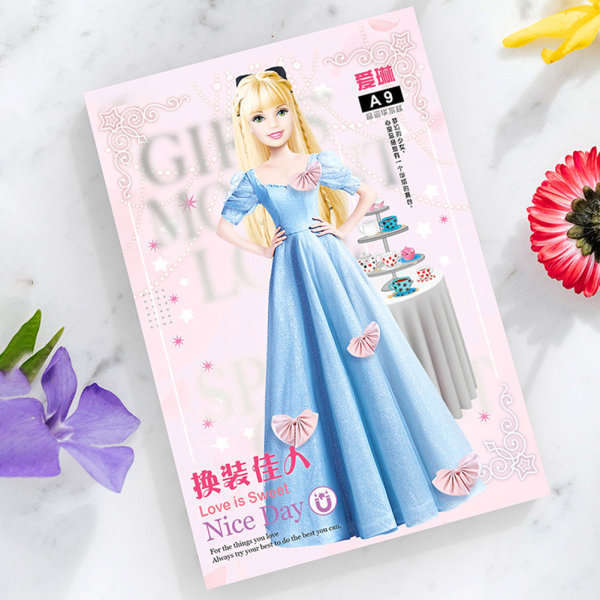 Söt magnetisk dress-up set Bärbara pusselspelsleksaker för barn i åldrarna 3 år Qiaoer