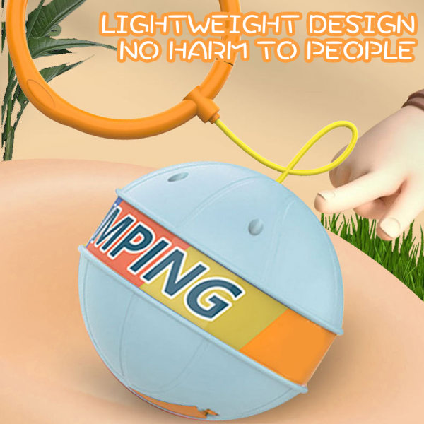 Färgglad glödande studsande boll Vibrerande Sensorisk träningsleksak Blinkande Skip Ball Toy For Kids Yellow