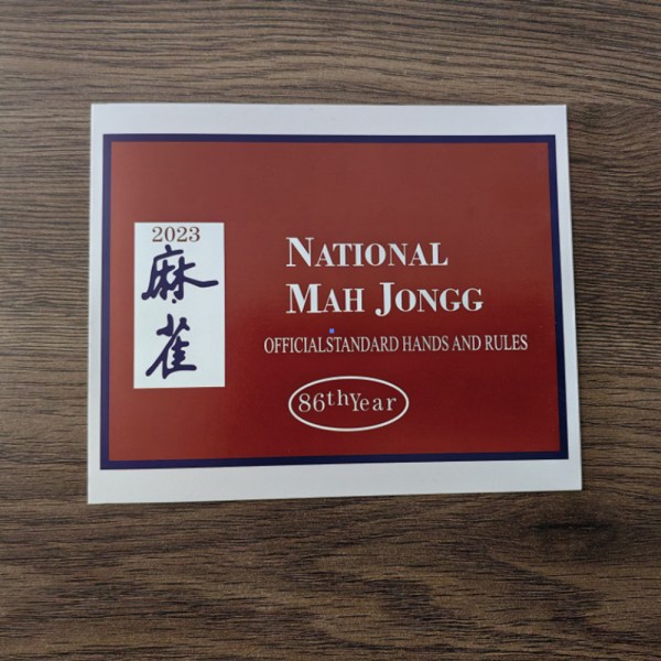 2023 Mah Jongg Scorecard Regler Kort Lättvikts bärbar Mahjong Instruktion för spel Mahjong Red 4pcs
