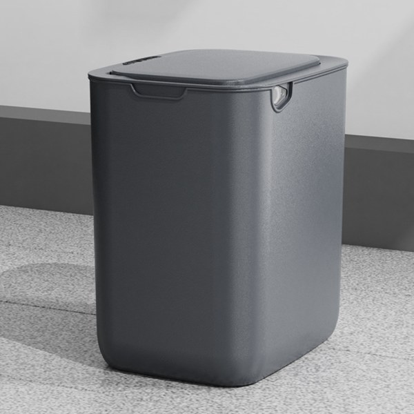 Automatisk sensor papperskorg Stor kapacitet soptunna med lock för kök 16L Dark Gray Charging Version