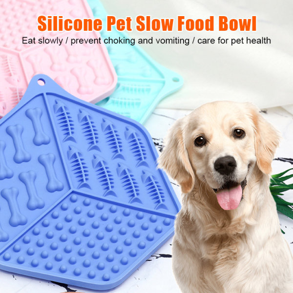 Dog Slick Pad Sug Silikon Hund Matning Lick Mat Pet Hund Matare Slow Food Dispensing Mat Green