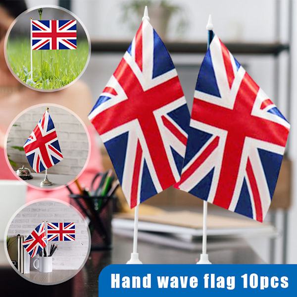 British National Flag Handhållen Stick Flag Celebration Supply för inomhus utomhus 1