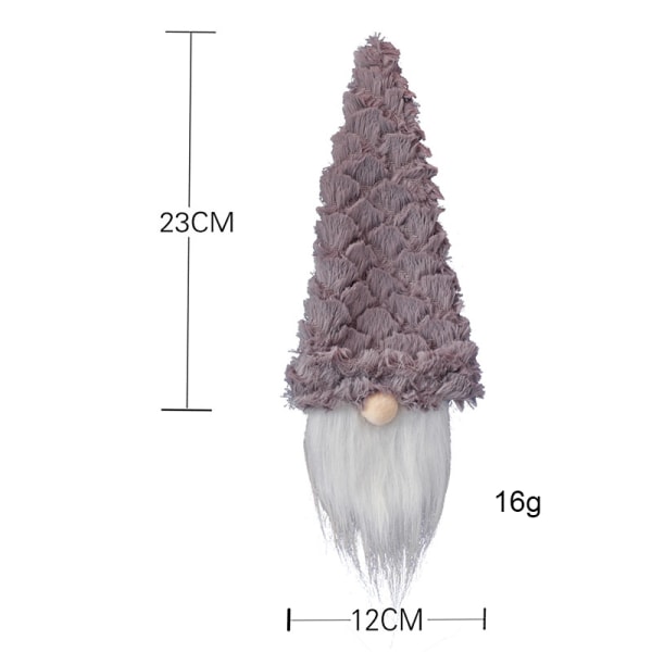 Julvinflasköverdrag Mjuk Bekväm Plysch Gnome Cap Dekor Festival Ansiktslösa dvärgfesttillbehör Gray