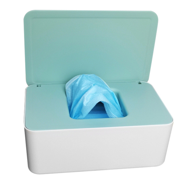 Multifunktionell Mask Box Organizer Förseglad Fuktad Vävnadslåda För Vardagsrum Kök Green White