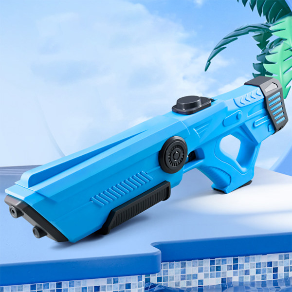 Barn Automatisk Water-Blaster Pojke Elektrisk Vatten Barn Vattenkampleksaker Plast Vattenleksak Blue