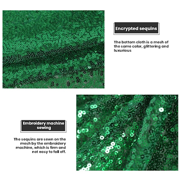 Mode paljetter bordsduk glitter glittrande tyg runt cover Multifunktionella dukar Red