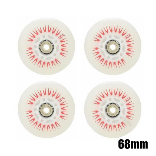 4st Flash Inline Skate Wheels 90A LED Lighting Skating Wheels 80 76 72 68 Multicolour 72mm