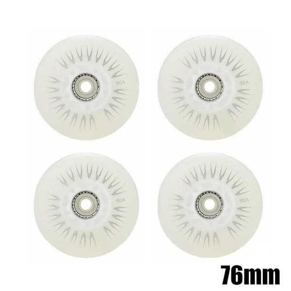 4st Flash Inline Skate Wheels 90A LED Lighting Skating Wheels 80 76 72 68 Red 76mm