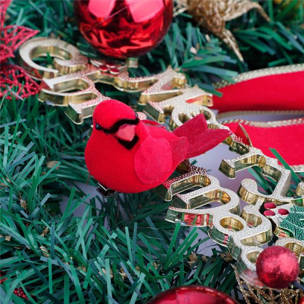 Jul Röda Fåglar Prydnad Realistiska Fåglar Statyett Härlig julgran Dekoration Kreativt Festtillbehör Type B