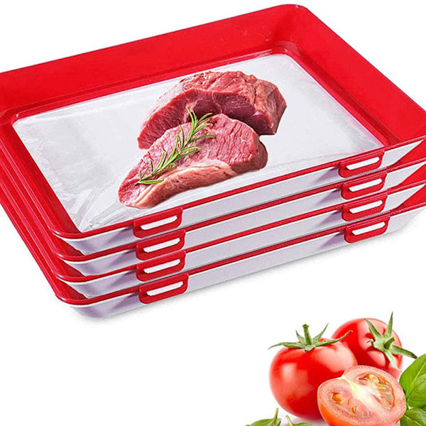 Vakuum enkelsidig konserveringsbricka Stor kapacitet Anti-slip Bento Box för kök 1pc