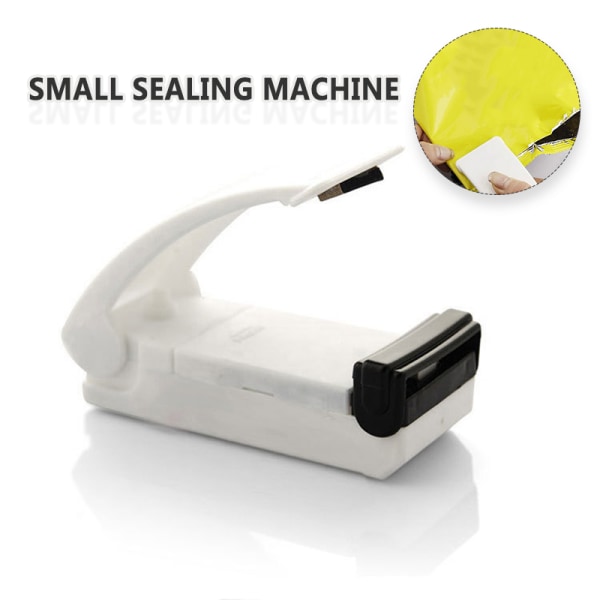 Bärbar Mini Sealer Multipurpose Praktisk Handhållen Heat Bag Sealer för lufttät matförvaring Enkel användning White
