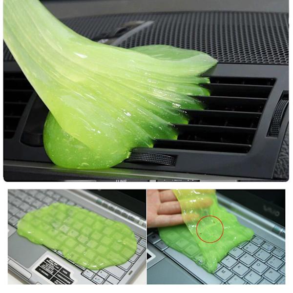 Tangentbord Dammsmutsrengöringsgel för PC Mobila bärbara datorer Bilventilkalkylator Green 1PC