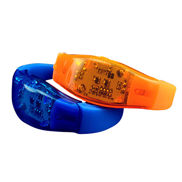 Nattklubb Luminous LED-armband Ljud Vibration Luminescens Silikonarmband Födelsedagsfest Luminous Armband Red