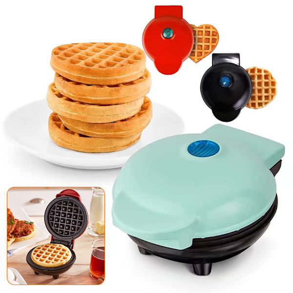 Elektrisk våfflor för hem halkfri bas frukost gör verktyg för kök bänkskiva Black