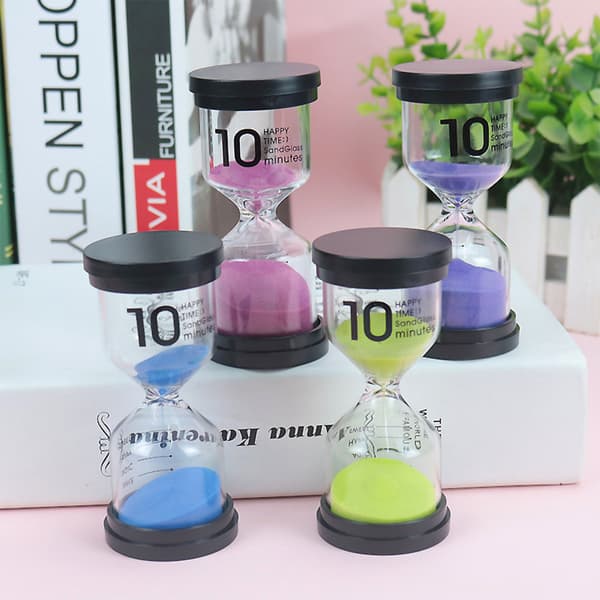 Sand Timer 1/3/5/10/15/30 minuter Time Management Assistant Present för barn Purple