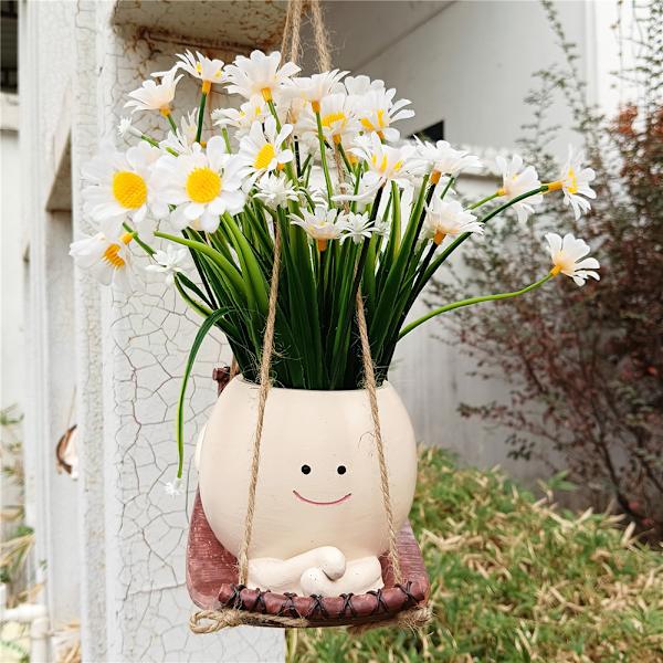 Söt hängande växtkruka Hängbar Bedårande växtblomkruka för heminredning B