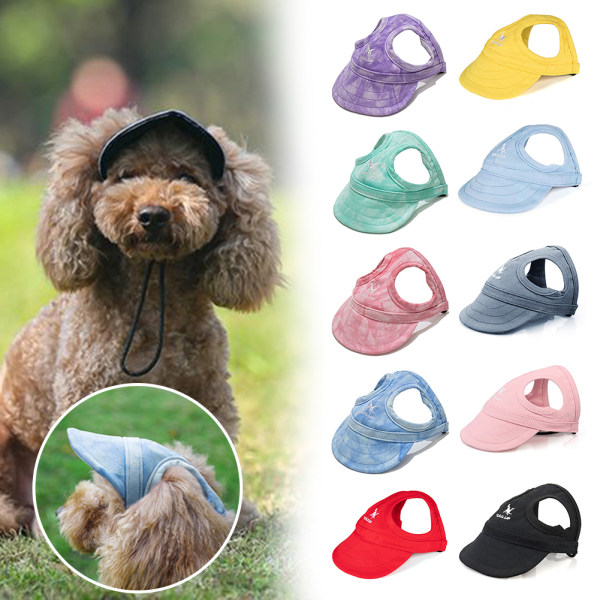 Outdoor Outing Hund Katt Baseball Cap Andas lätt husdjursmössa för resor Dark Blue L