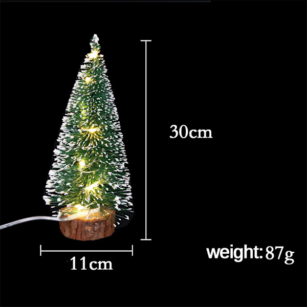 Julgran snöflingor konstgjorda cedrar Miniatyr hemmakontor dekoration prydnader