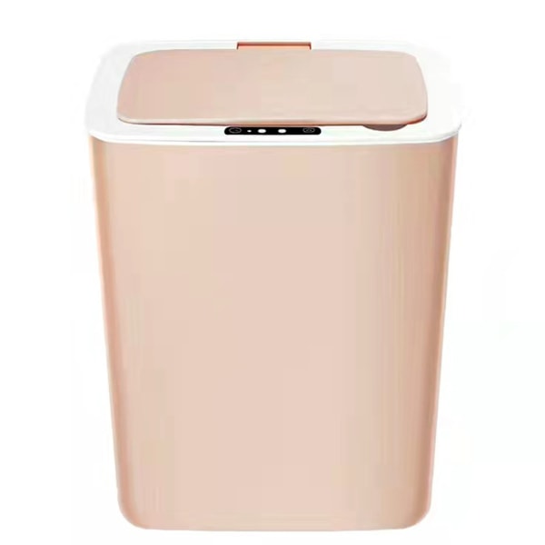 Automatisk sensor papperskorg Stor kapacitet soptunna med lock för kök 14L Pink Charging Version