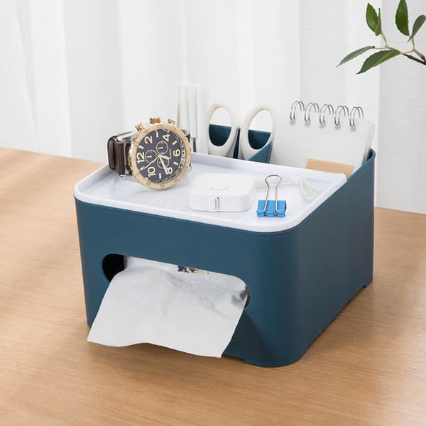 Fjärrkontroll vävnadslåda med multicells multifunktionell organizer för hemmakontor Orange Large