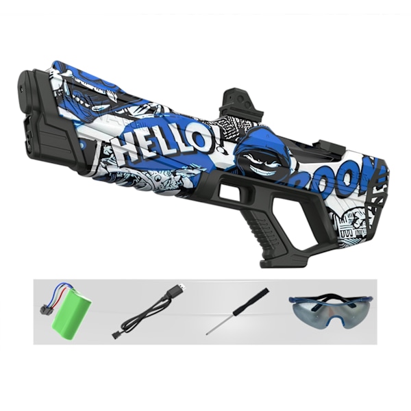 Automatisk sugvattensprutleksak Bärbar starkaste vattenkamp leksaker för simbassäng Camouflage Blue