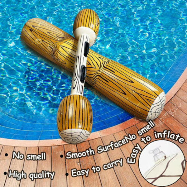 Battle Log Rafts Uppblåsbara Pool Float Row Leksaker Utomhusspel Pool Float Vattenleksaker För Sommar Pool Party Vattensport Ny