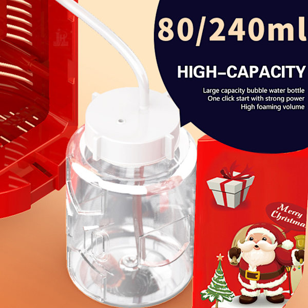 Flerhåls fyrverkeri bubbelmaskin 240 ml stor kapacitet Intressant bubbelblåsare till jul hexagon