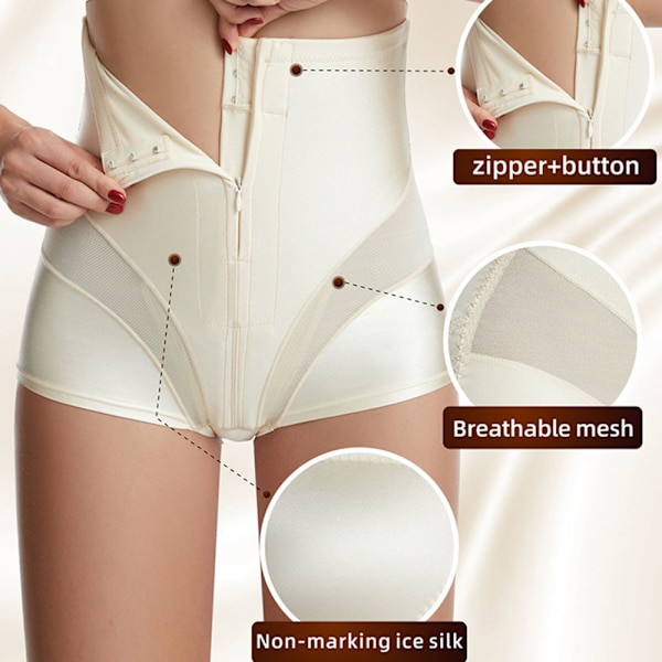 Kvinnor Shapewear High Waist Postpartum Slips Magekontroll Kompressionstrosor Black M