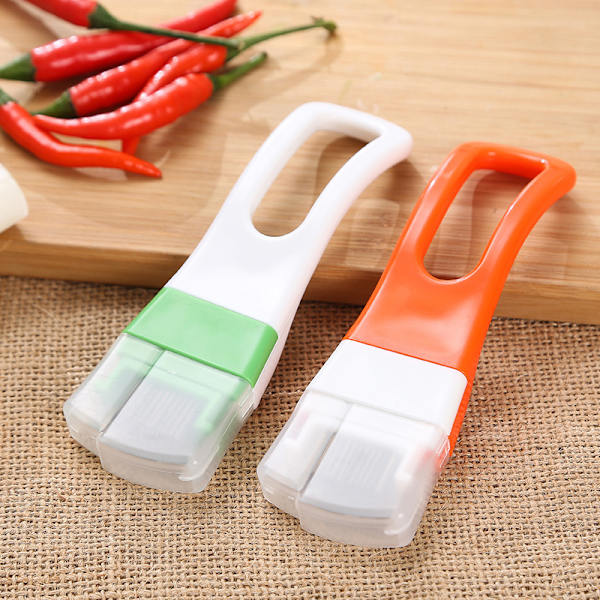 Multifunktionell Scallion Cutter Lök Grönsaks Cutter Slicer Kreativt kök Strimla Verktyg Skiva Bestick Matlagningsverktyg Orange Red