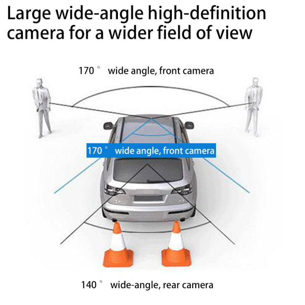 High-Definition WIFI Driving Recorder Enkel installation vidvinkel Dashcam för bilbil lastbil