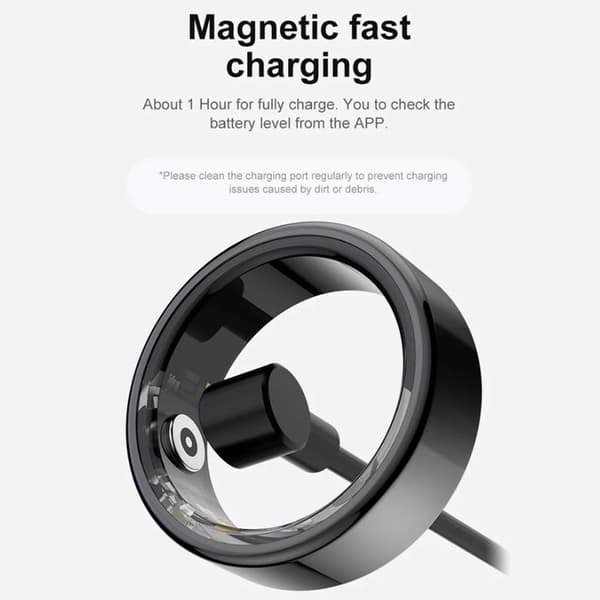 Bluetooth-kompatibel Smart Rings Pulshälsoövervakningsenhet för dagligt bruk Glod Size 9