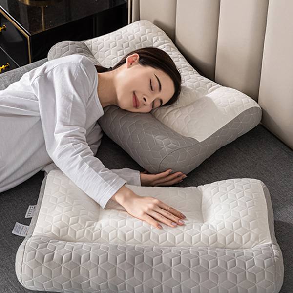 Ortopedisk kudde för djup sömn, andningsbar, bekväm, ergonomisk kudde för smärtlindring i axlar och nacke White 1pcs