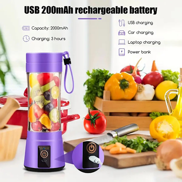 150W automatisk fruktjuicer Trådlös multifunktionell fruktextraktor för att pressa äpplen Green