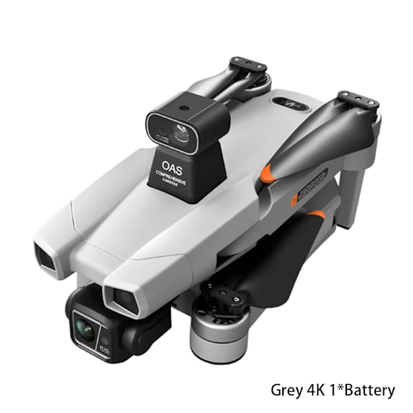 Mini Borstlös Positionering Flygande Drönare Extra Lång Uthållighet Quadcopters Leksaker Nyhet Födelsedagar Present Grey 4K 1B