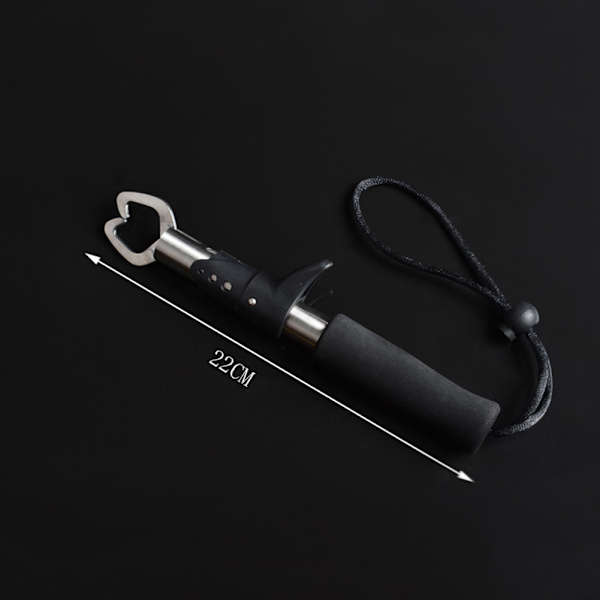 Fish Clamp Control Rostfritt stål Fishing Lip Grip Hållare Grabber Tång Med Vikt Skala Verktyg Tape scale