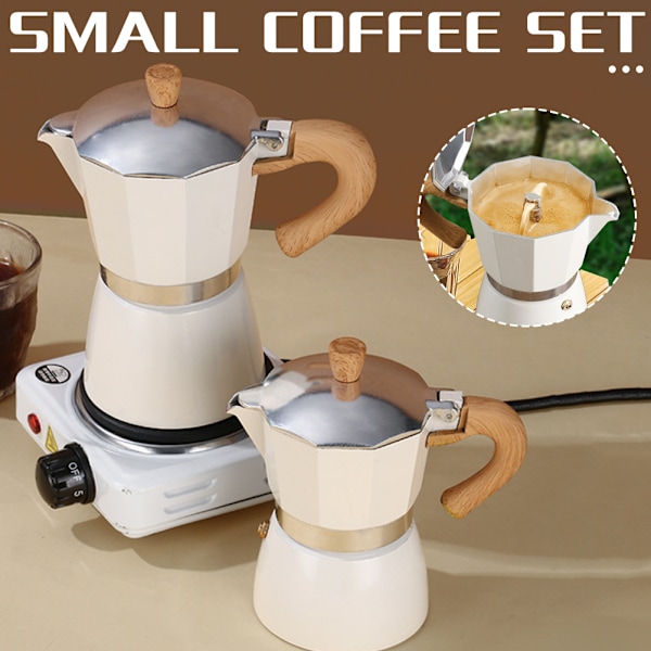 V-formad pip Moka Pot Högtrycksextrahering Kaffepott För Kök White