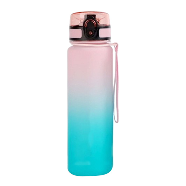 500ml/650ml/1000ml sportvattenkopp i plast Multifunktionell återanvändbar vattenkopp för fitness Pink Green 650ml