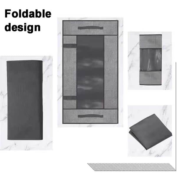 Vikbar förvaringsväska under säng Dammtät förvaringsfack för kläder Quilt Stor kapacitet Garderob Efterbehandlingsväska Two Pack