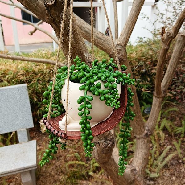 Söt hängande växtkruka Hängbar Bedårande växtblomkruka för heminredning swing