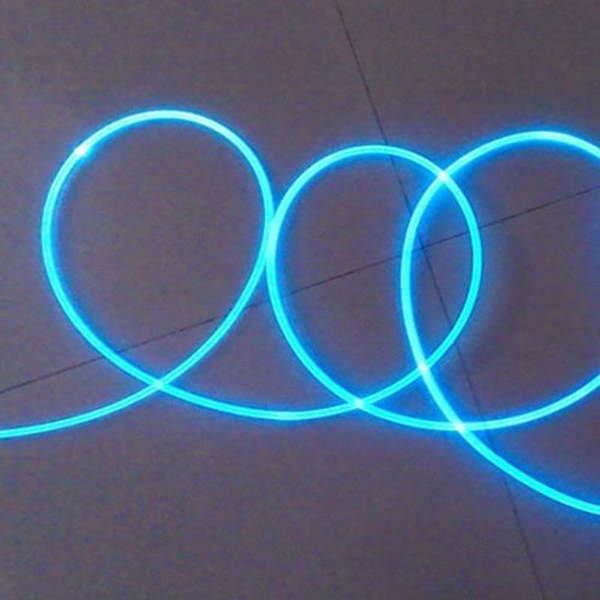 Lång 1M PMMA sidglöd optisk fiberkabel 1,5 mm/2 mm/3 mm diameter för bil LED-ljus Ljusstark