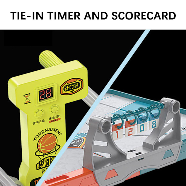 Barnens skrivbordsfingertopp basketleksak förälder-barn interaktivt 2 spelare mini skytte spel festgåva leksak D